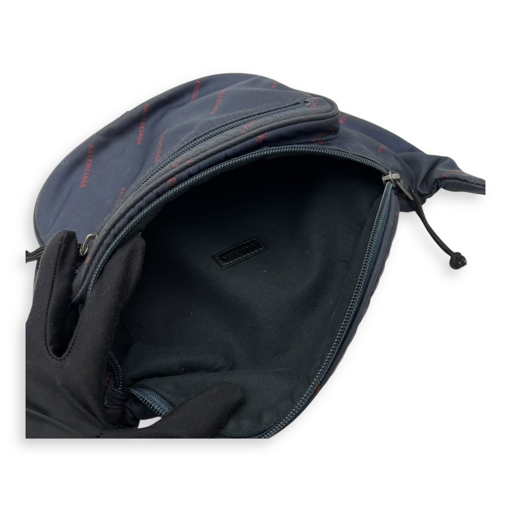 Logo Blue Belt Bag in Nylon, Silver hardware - Image 10